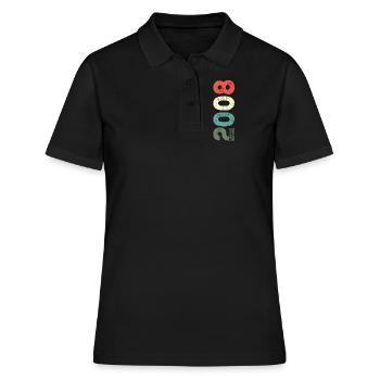 Since 2008 Year 2008 Retro 2008 Vintage 2008 - Women's Polo Shirt - black - Front - Ailine (174cm)