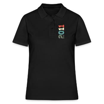 Since 2011 Year 2011 Retro 2011 Vintage 2011 - Women's Polo Shirt - black - Front - Ailine (174cm)