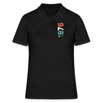 Since 1976 Year 1976 Retro 1976 Vintage 1976 - Women's Polo Shirt - black - Front - Ailine (174cm)