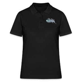 Trauriger Wal rettet die Natur Ozeane Tag der Erde - Frauen Polo Shirt - Schwarz - Vorne - Ailine (174cm)