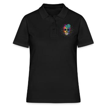 El Dia de Los Muertos LGBTQ Pride Mois - Polo Femme - noir - Devant - Ailine (174cm)