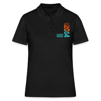 Since April 2014 Year 2014 Retro Vintage 2014 - Women's Polo Shirt - black - Front - Ailine (174cm)