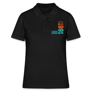 Since April 1991 Year 1991 Retro Vintage 1991 - Women's Polo Shirt - black - Front - Ailine (174cm)