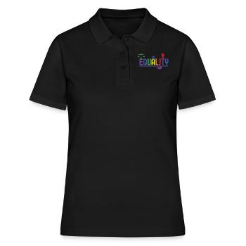 Für Gleichberechtigung Gay LGBTQ Rainbow LGBT Pride Month - Frauen Polo Shirt - Schwarz - Vorne - Ailine (174cm)