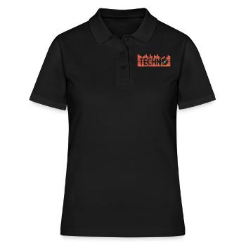 DJ Raver Rave Hard Techno Dark Tekno - Women's Polo Shirt - black - Front - Ailine (174cm)
