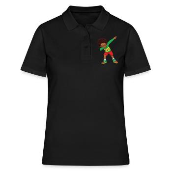 Les enfants célèbrent l’histoire des Noirs de Juneteenth - Polo Femme - noir - Devant - Ailine (174cm)