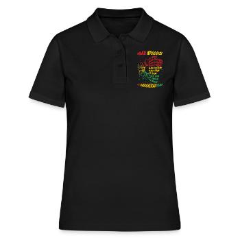 Sunflower célèbre l’histoire des Noirs de Juneteenth - Polo Femme - noir - Devant - Ailine (174cm)