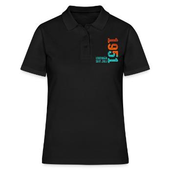Limited Edition Juli 1951 Legendär Seit Juli 1951 - Frauen Polo Shirt - Schwarz - Vorne - Ailine (174cm)