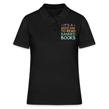 Day Read Banned Book Funny Book Lover Reader Read - Women's Polo Shirt - black - Front - Ailine (174cm)