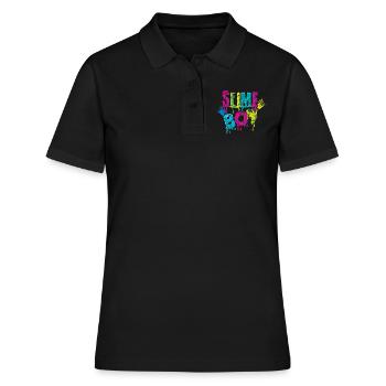 Slime Boy Slime Kid Colorful Slime Crafts Art - Women's Polo Shirt - black - Front - Ailine (174cm)