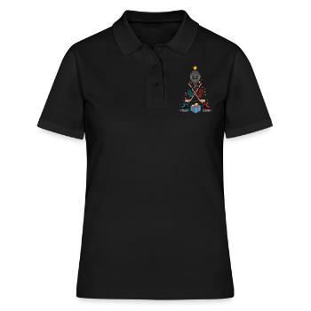 Dezember 2021 Winter Hockeyspieler Weihnachtsbaum - Frauen Polo Shirt - Schwarz - Vorne - Ailine (174cm)