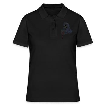 Dia De Los Muertos Tag der Toten Halloween Muerte - Frauen Polo Shirt - Schwarz - Vorne - Ailine (174cm)