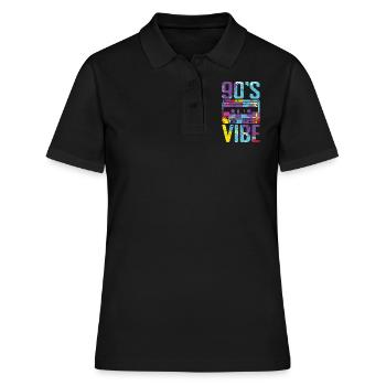 Love 90s Carnaval 90 Retro Party Année 1990 Tie Dye - Polo Femme - noir - Devant - Ailine (174cm)