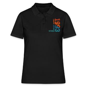 Since October 1993 Year 1993 Limited Edition - Frauen Polo Shirt - Schwarz - Vorne - Ailine (174cm)