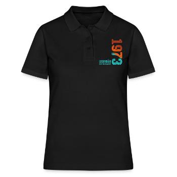 Since December 1973 Year 1973 Retro Vintage 1973 - Frauen Polo Shirt - Schwarz - Vorne - Ailine (174cm)