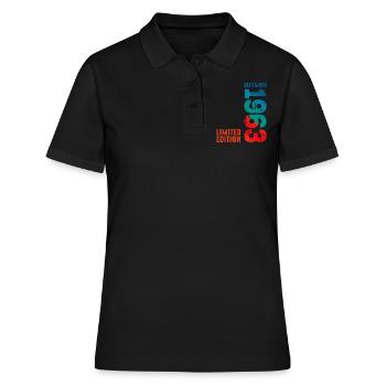 December 1963 Year 1963 Retro 1963 Vintage 1963 - Women's Polo Shirt - black - Front - Ailine (174cm)