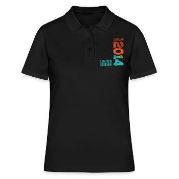 Limited Edition January 2014 Legendär Seit January - Frauen Polo Shirt - Schwarz - Vorne - Ailine (174cm)