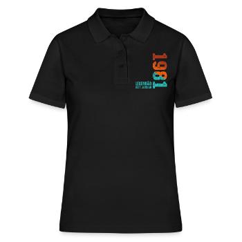 Limited Edition January 1981 Legendär Seit January - Frauen Polo Shirt - Schwarz - Vorne - Ailine (174cm)