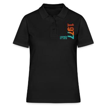 Limited Edition January 1977 Legendär Seit January - Frauen Polo Shirt - Schwarz - Vorne - Ailine (174cm)