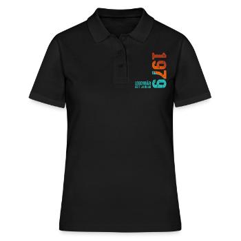 Limited Edition January 1979 Legendär Seit January - Frauen Polo Shirt - Schwarz - Vorne - Ailine (174cm)