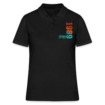 Limited Edition January 1989 Legendär Seit January - Frauen Polo Shirt - Schwarz - Vorne - Ailine (174cm)