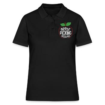 Apfelpflückertrupp Apfelpflücker Erntezeit - Frauen Polo Shirt - Schwarz - Vorne - Ailine (174cm)