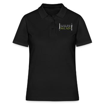 Je ressens le besoin de joute d’hydromel Ren Faire - Polo Femme - noir - Devant - Ailine (174cm)