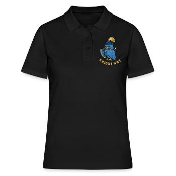 Chevalier hibou drôle joute Ren Faire - Polo Femme - noir - Devant - Ailine (174cm)