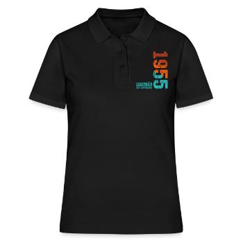 Since September 1955 Year 1955 Retro Vintage 1955 - Women's Polo Shirt - black - Front - Ailine (174cm)