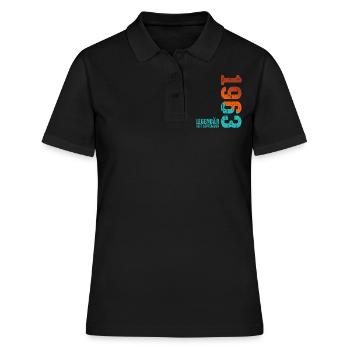 Since September 1963 Year 1963 Retro Vintage 1963 - Women's Polo Shirt - black - Front - Ailine (174cm)