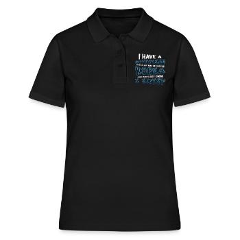 K-Pop : J’ai un petit ami en Corée - Polo Femme - noir - Devant - Ailine (174cm)