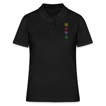 Pi-Tag: Mistakes enable thinking - Women's Polo Shirt - black - Front - Ailine (174cm)