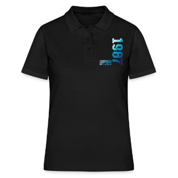 Limited Edition January 1987 Legendär Seit January - Frauen Polo Shirt - Schwarz - Vorne - Ailine (174cm)