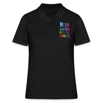 Karneval Mein Kostüm Ist In Der Wäsche - Frauen Polo Shirt - Schwarz - Vorne - Ailine (174cm)
