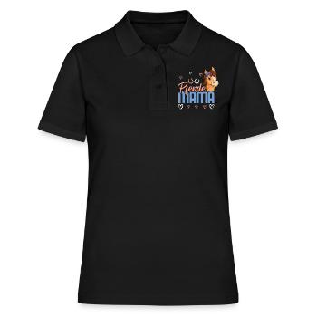 Pferde Mama Herz Hufeisen Kunst - Frauen Polo Shirt - Schwarz - Vorne - Ailine (174cm)