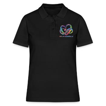 Autismus Liebe Braucht Keine Worte - Frauen Polo Shirt - Schwarz - Vorne - Ailine (174cm)