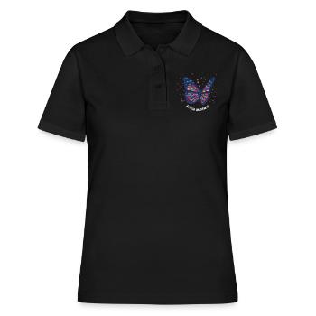 Autism Butterfly Puzzle Diversity Awareness - Women's Polo Shirt - black - Front - Ailine (174cm)