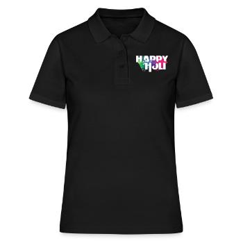 Joyeux festival Holi Joie colorée - Polo Femme - noir - Devant - Ailine (174cm)