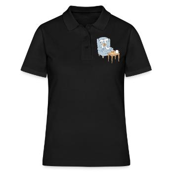 Gemütlicher Pi Tag Mit Entspannung - Frauen Polo Shirt - Schwarz - Vorne - Ailine (174cm)