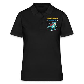 Dinosaur Down Syndrome Consciousness - Women's Polo Shirt - black - Front - Ailine (174cm)