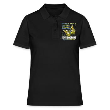 Down Syndrom Bewusstsein: It's Okay To Be A Little - Frauen Polo Shirt - Schwarz - Vorne - Ailine (174cm)