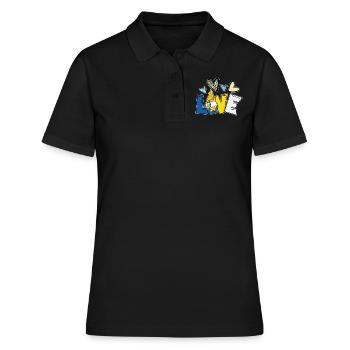 Love Gnome Down Syndrome Design - Women's Polo Shirt - black - Front - Ailine (174cm)