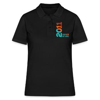 Legendär Seit März 2011 März 2011 Geburtstag 2011 - Frauen Polo Shirt - Schwarz - Vorne - Ailine (174cm)