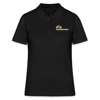 Krankenschwester Design Retro Farbe - Frauen Polo Shirt - Schwarz - Vorne - Ailine (174cm)