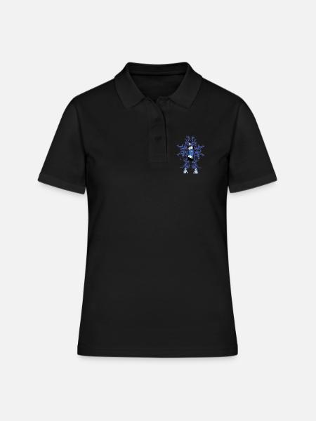 graffiti - Polo Femme - noir