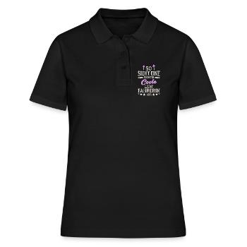 So sieht eine richtig coole LKW Fahrerin aus - Frauen Polo Shirt - Schwarz - Vorne - Ailine (174cm)