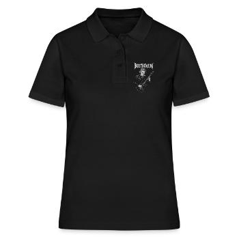 Beethoven Guitar Hero - Frauen Polo Shirt - Schwarz - Vorne - Ailine (174cm)