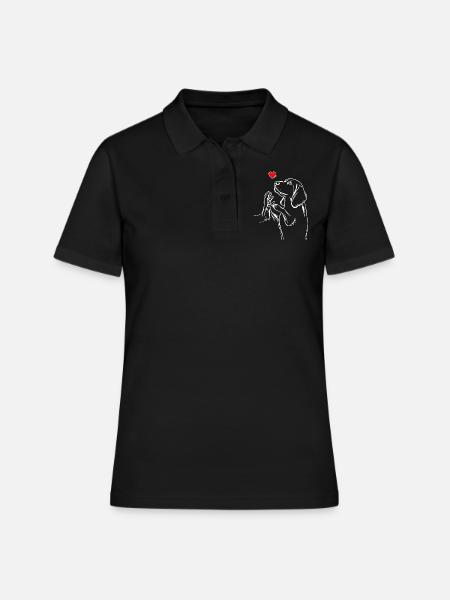 Idée cadeau Beagle Love Mistress Dogs - Polo Femme - noir