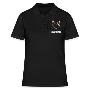 Basketball Dunking Bauer schlägt König Brettspiell - Frauen Polo Shirt - Schwarz - Vorne - Ailine (174cm)
