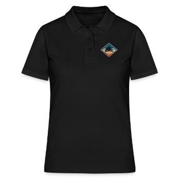 Moto de course moto vintage - Polo Femme - noir - Devant - Ailine (174cm)
